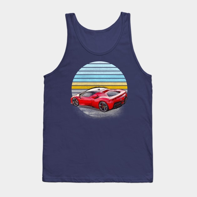 Ferrari red speed car Tank Top by Bagalon